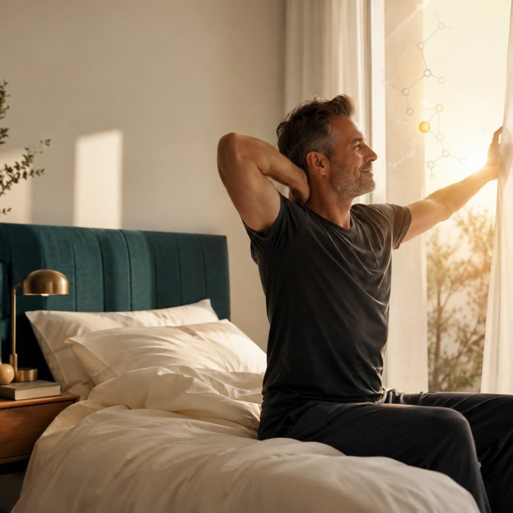 Man with energy from B12